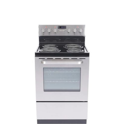 24" Coil Top Electric Freestanding Stainless Steel Range The