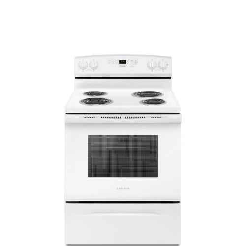 Amana 30 Inch Freestanding Electric Coil Top Range YACR4503SFW