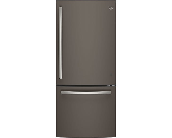 GE 20 Cu. Ft. Bottom Mount Refrigerator With Slate Finish