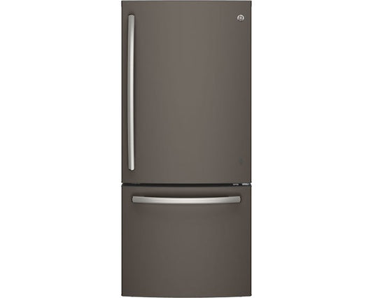 GE 20 Cu. Ft. Bottom Mount Refrigerator With Slate Finish