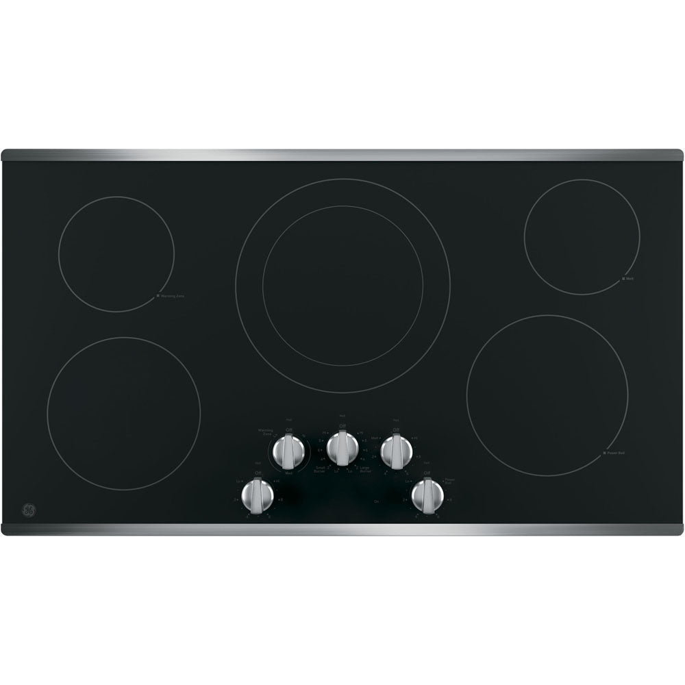 GE 36 Inch Electric Cooktop JP3036SLSS