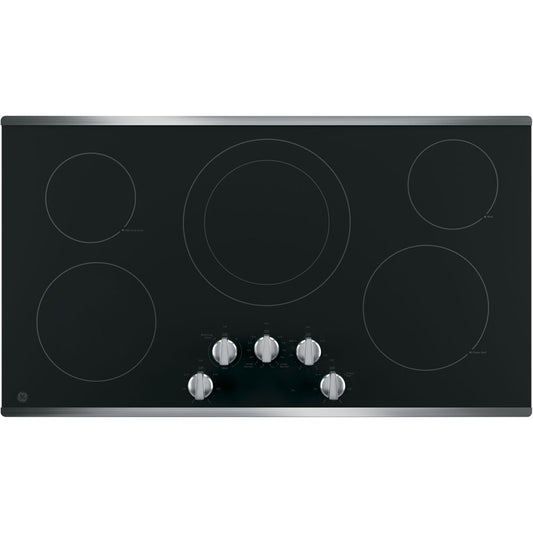 GE 36 Inch Electric Cooktop JP3036SLSS