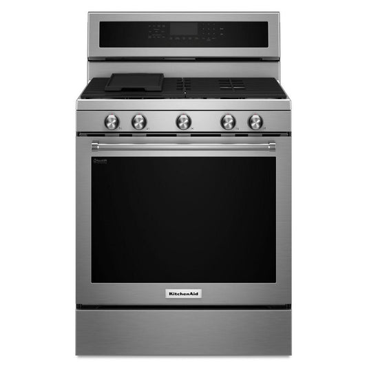 30 Inch 5 Burner Gas Range With Even-heat True Convection