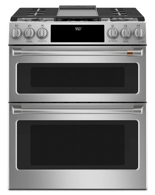 Café 30" Slide-In Dual-Fuel Double Oven Convection Range