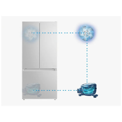 Midea MRF18B4AST 18.4 cu. ft. French Door Refrigerator – Compact, Energy-Efficient Design