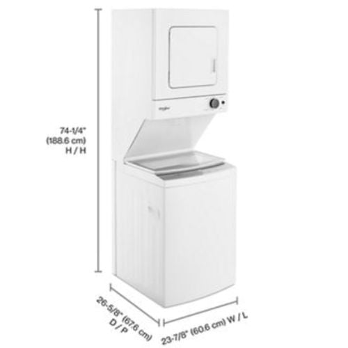 24 Inch Electric Unitized Laundry Center