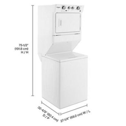 27 Inch Electric Unitized Laundry Center