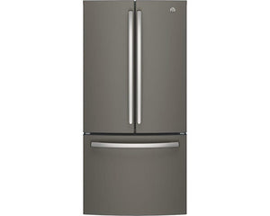 GE - 18.6 Cu. Ft. Counter-Depth Bottom Mount French Door Refrigerator - GWE19J