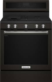KitchenAid-30 Inch 5 Burner Gas Range With Even-Heat True Convection - KFGG500