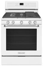 Load image into Gallery viewer, KitchenAid-30 Inch 5 Burner Gas Range With Even-Heat True Convection - KFGG500

