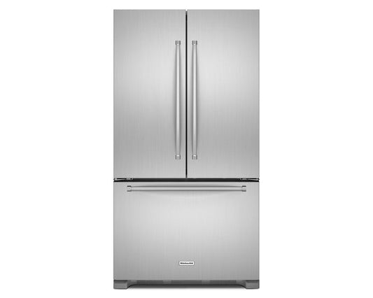 KitchenAid 25 Cu.ft. Standard Depth French Door Refrigerator With Interior Dispense KRFF305ESS