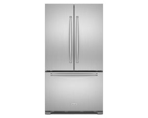 KitchenAid - 25 cu.ft. Standard Depth French Door Refrigerator with Interior Dispense - KRFF305