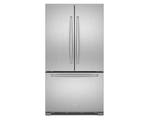 KitchenAid - 25 cu.ft. Standard Depth French Door Refrigerator with Interior Dispense - KRFF305