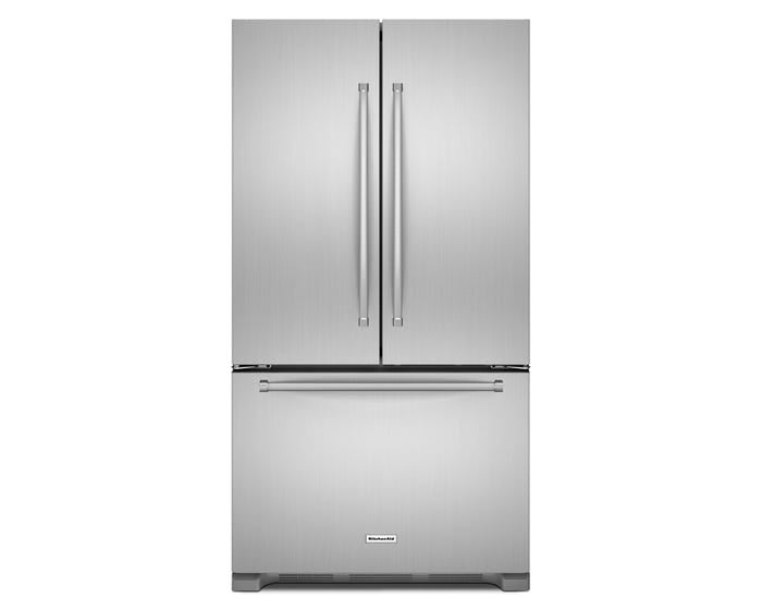 KitchenAid - 25 cu.ft. Standard Depth French Door Refrigerator with Interior Dispense - KRFF305