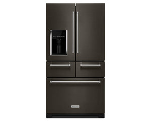 KitchenAid - 25.8 Cu. Ft. 5 Door French Door Fridge With Exterior Dispenser - KRMF706