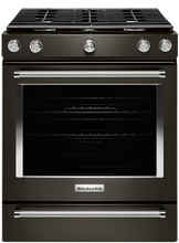 Load image into Gallery viewer, KitchenAid - 30 Inch Slide-In Gas Range With Front Controls And Convection - KSGG700
