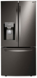 LG - 33” French Door Refrigerator With Exterior Ice & Water Dispenser - LRFXS2503