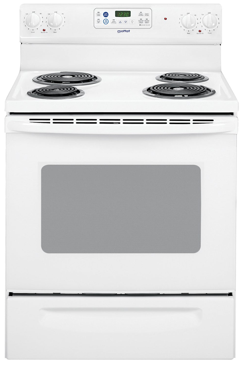 Moffat Freestanding Coil Top Electric Range MCBS523DNWW The Appliance Advantage