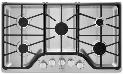 36 Inch 5-burner Gas Cooktop With Power Burner