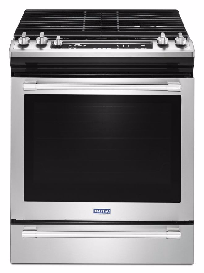 30 Inch Slide-in 5-burner Gas Range With True Convection