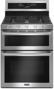 Maytag - 30 Inch Double Oven Gas Range with True Convection - MGT8800FZ