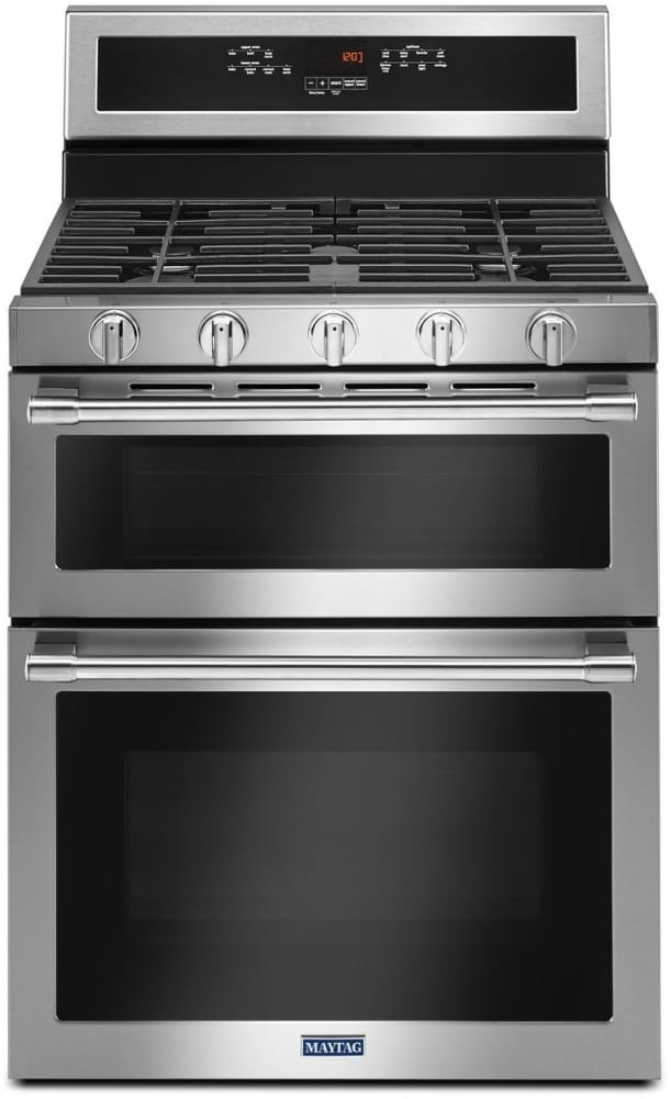 Maytag - 30 Inch Double Oven Gas Range with True Convection - MGT8800FZ