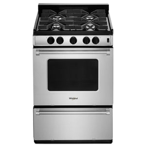 Whirlpool - 24-inch Freestanding Gas Range with Sealed Burners- WFG500M4HS