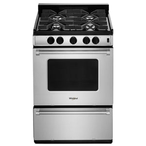 Whirlpool - 24-inch Freestanding Gas Range with Sealed Burners- WFG500M4HS