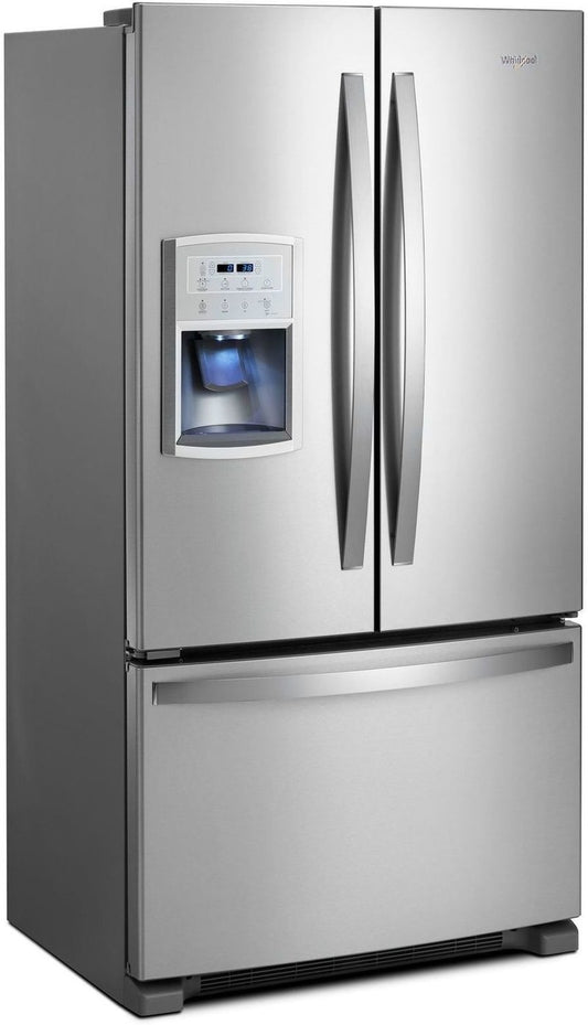 Whirlpool 20 Cu. Ft. Counter Depth French Door Refrigerator With Dispenser WRF550CDHZ
