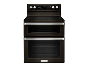 KitchenAid-30 Inches 5 Element Electric Double Oven Convection Range - YKFED500