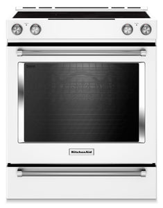 KitchenAid - 30-Inch 5-Element Electric Convection Slide-In Range with Baking Drawer - YKSEB900